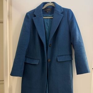 Ann Taylor Blue/Teal Wool Blend Coat